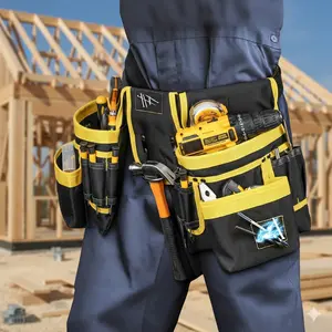 Multi-functional 26-Pocket Magnetic Tool Belt, Heavy-Duty Adjustable Tool Organizer Bag, Durable Portable Tool Storage for Professionals