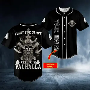 Fight For Glory See Us In Valhalla Viking Custom Baseball Jersey Jersey Shirt