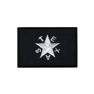 Black Texas Star Flag Revolution Lone Star TX Tactical Hook Patch by Miltacusa