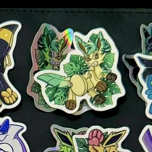 Pool Toy Leafeon Regular or Shiny Vinyl Sticker Art Decals