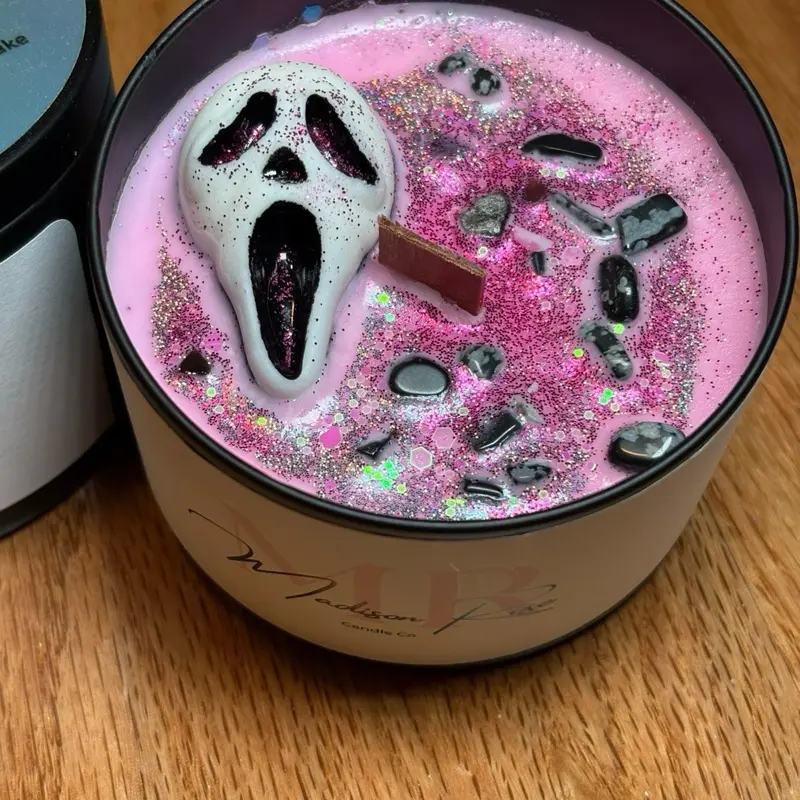 Call Me - Horror Movie Candle - Scented with Apple Caramel Corn - Hand Poured 100% Soy Wax Jar