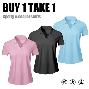 Solid Color Athleisure V Neck Short Sleeve Top for Women – Lightweight Sweat Wicking Slim Fit Casual Tee with Gold Zipper Detail Womenswear for Summer & Daily Wear Women's Plus Clothing Perfect for Black Friday and Christmas Athletic Elegance