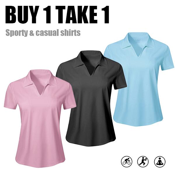 Athleisure V Neck Short Sleeve for Women – Lightweight Sweat Wicking Slim Fit Casual Fabric Black Friday Christmas tight tee gold  zipper  jacket