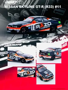 Inno64 Factory Sealed Nissan Skyline GT-R R33 #11 "Razo Trampio" N1 Super Endurance Series - Sendan Highland 1995 Winner