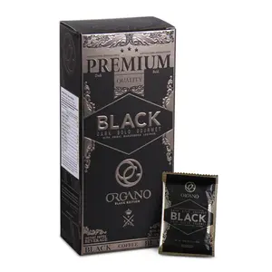 ORGANO Gold Gourmet Black Coffee | Medium Dark Roast Arabica & Robusta Blend with Ganoderma Lucidum | Amino Acids | Gluten Free | 30 Sachets