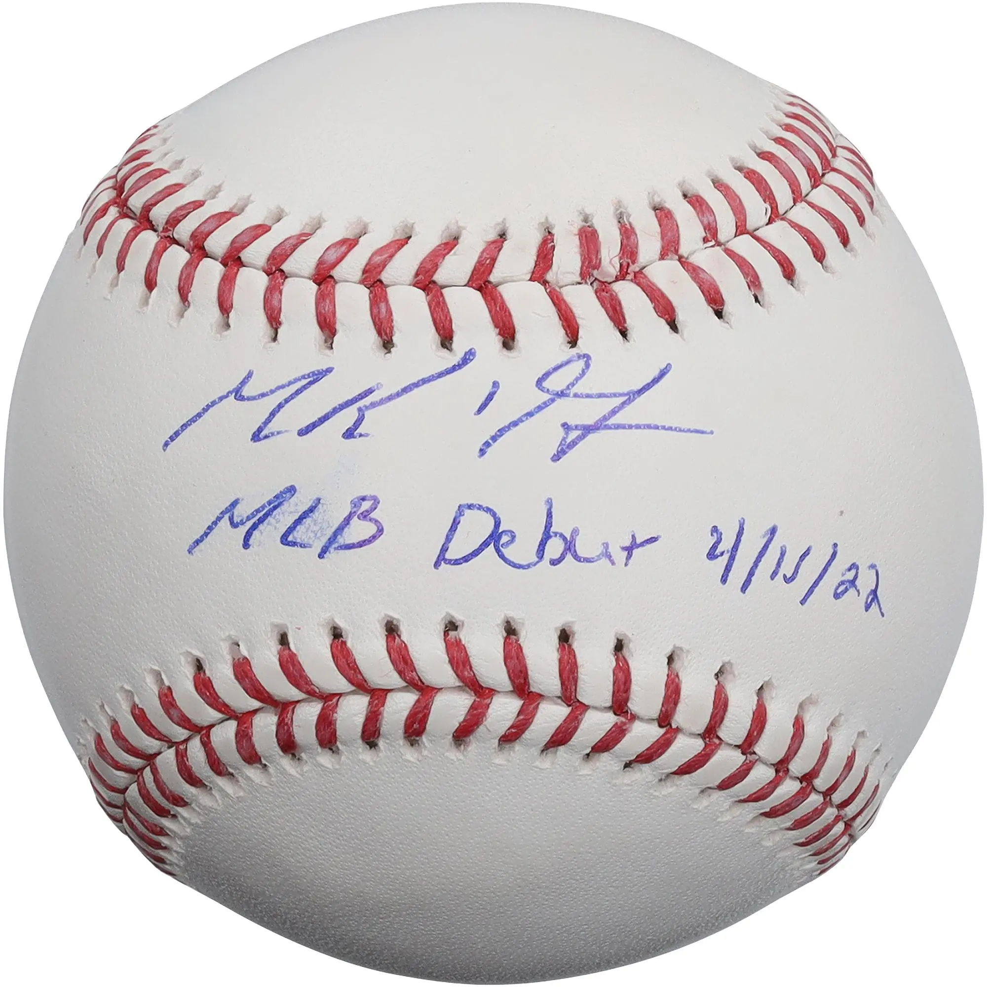 MacKenzie Gore Texas Rangers Autographed Baseball with "MLB Debut 4/15/22" Inscription - Fanatics Authentic Certified