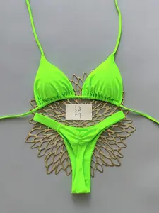 [Summer 2026 Collection] 2pcs Heart Beach Casual Cute Elegant Sexy Bohemian Braided Lace-Up Bikini Swimsuit For Beach Vacation Spring Summer