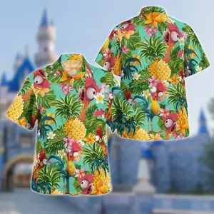 Cartoon Pineapple Tropical Hawaiian Shirt, Cartoon Movie Summer Hawaii Shirt, Cartoon Character Summer Holiday