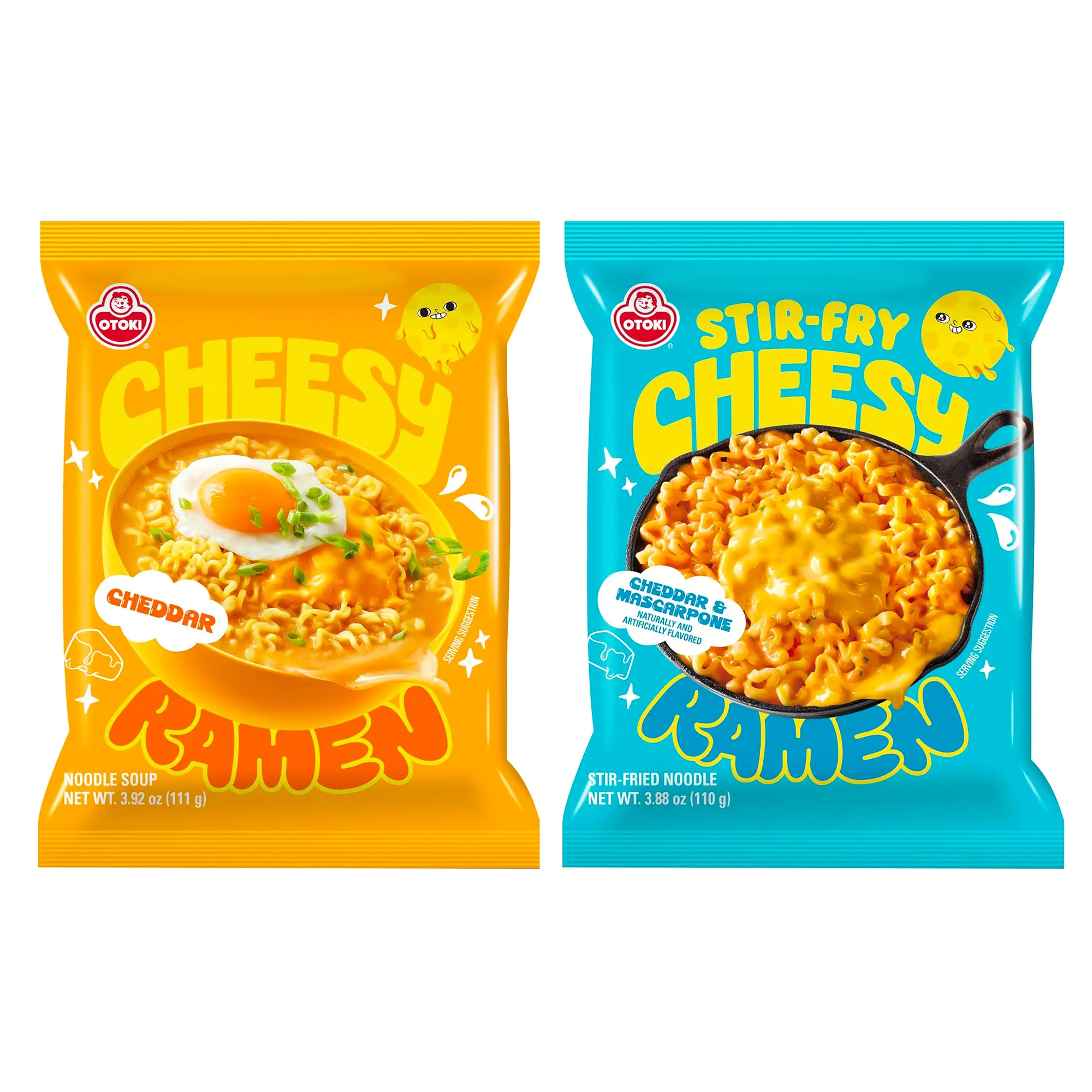 チャロポン Otoki Cheesy Ramen, Cheddar Flavor Non-Spicy Creamy Korean Instant