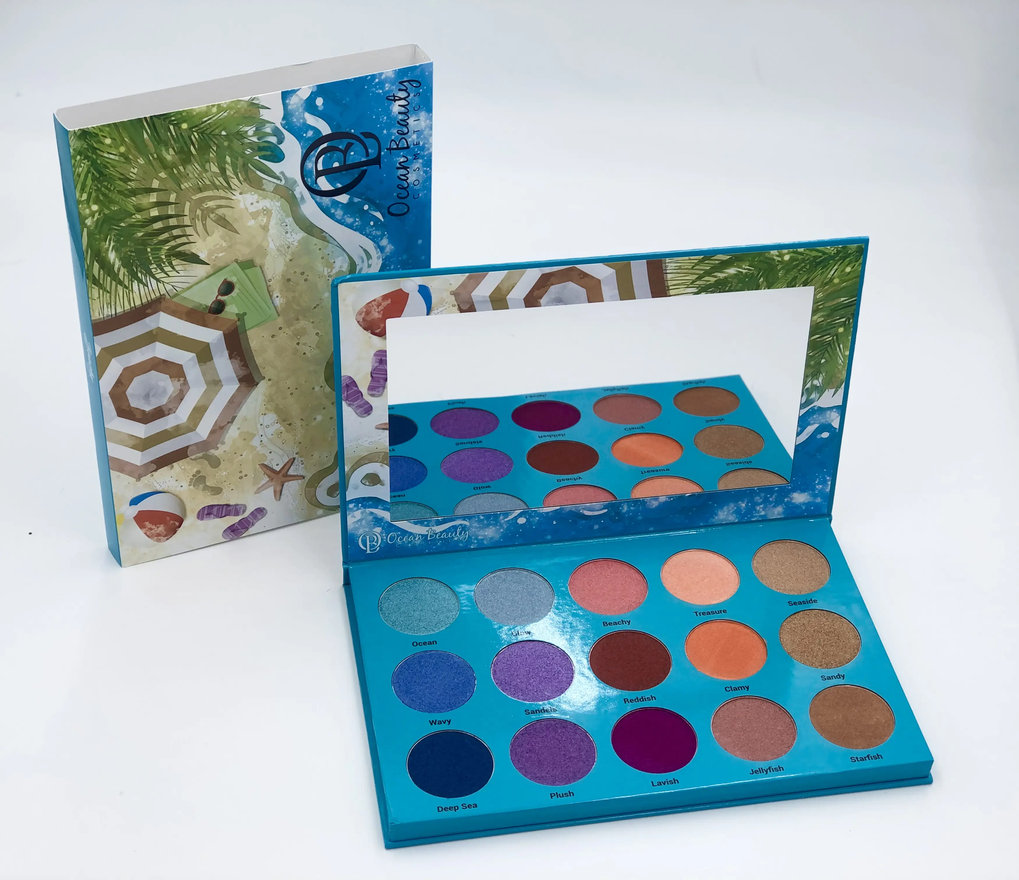 Luxury 15 Color Shimmer Eyeshadow | Beachy Makeup Cosmetic