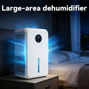 Large-area Dehumidifier with LED Display Silent Design Automatic Shutdown 2.6L Water Tank Multifunction Timer for Bedroom Bathroom