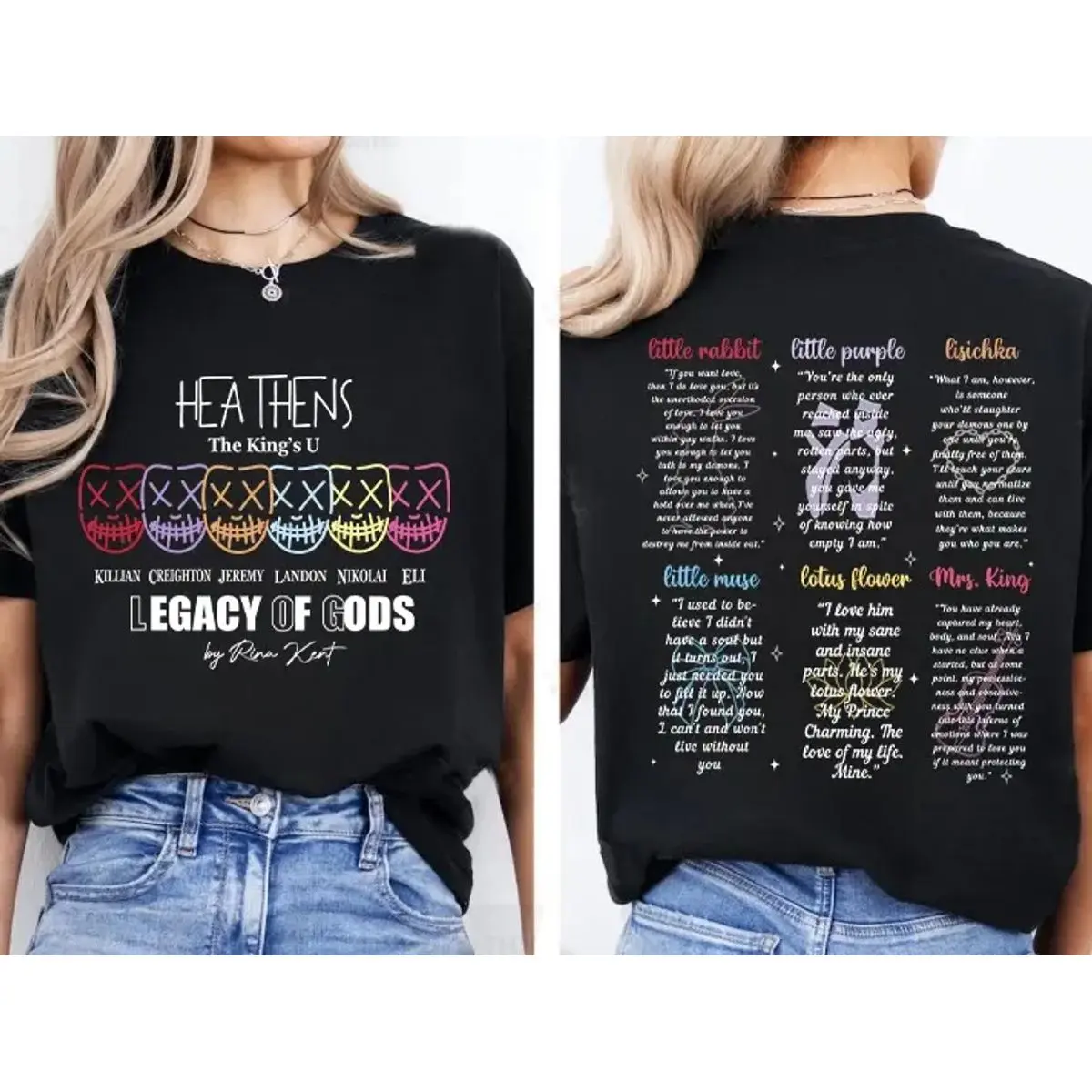 Legacy Of Gods I Love You Book Quotes Shirt, Legacy Of Gods Heathens Hoodie, The Heathens Sweatshirt, Dark Romance, Unisex Sweater Pullover Tee