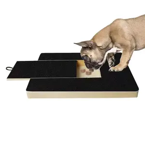 Dog Nail Scratch Board | Natural Wood Pet Grinder | Protect Furniture & Floors | Interactive Toy