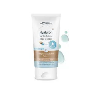 Hyaluron Sanfte Bräune Aqua Gelcreme - mit ultraleichter Textur und Bräunungseffekt - feuchtigkeitsspendend und pflegend - medipharma cosmetics - 150 ml