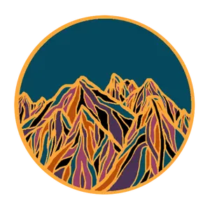 'Geometric Mountain' Decorative Tiles Sticker for Home and Cup Ornaments