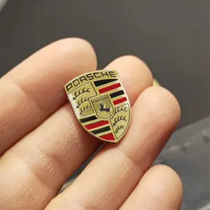 5/10PCS Aluminum Car Remote Key Emblem Sticker For Porsche Panamera Taycan 911 718 Macan Cayenne Boxster Cayman 918