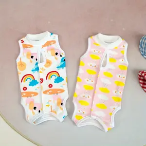 2PCS Post-Surgical Abdominal Wound Recovery Breathable Bodysuit for Pets, Cat Weaning Suit, Spay Suit, Anti-Licking Home Suit for Cats, Pet Care Suit