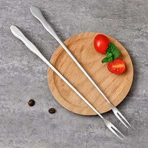 1pc Stainless Steel Pickle Forks, Olive Forks, Long Handle Jar Pickle Grabber, Canning Fork, Stainless Steel Fruit Fork, Kitchen Tool, Kitchen Supplies