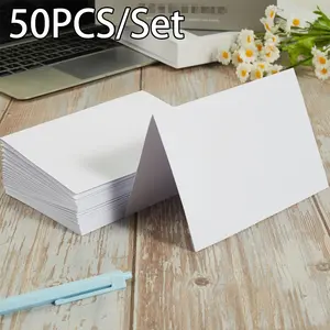 50 Blank Greeting Cards, 4x6 Inch Folded Cards for Invitations, Weddings, Events, DIY Thank You Cards, Perfect for Personalization