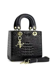 Crocodile Pattern Embossed Women's Bag, Detachable Strap Handbag, Lightweight Luxury Daily Commute Casual Crossbody Satchel, Lightweight Shoulder Bag