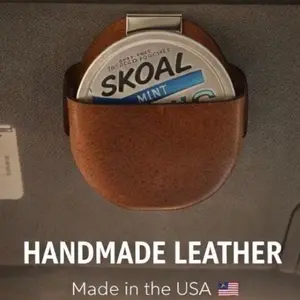 Customizable Dip Can Holder for Car Visor - Universal Clip-On Black Organizer, Compact & Durable Holder for Round Cans, Perfect for Cars, Trucks, and SUVs (Black)，Essential Accessory for Zyn Pouches