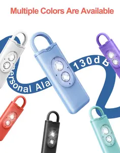 Personal alarm with dual flashing lights, alarm keychain, high-decibel self-defense alarm, women's self-defense device