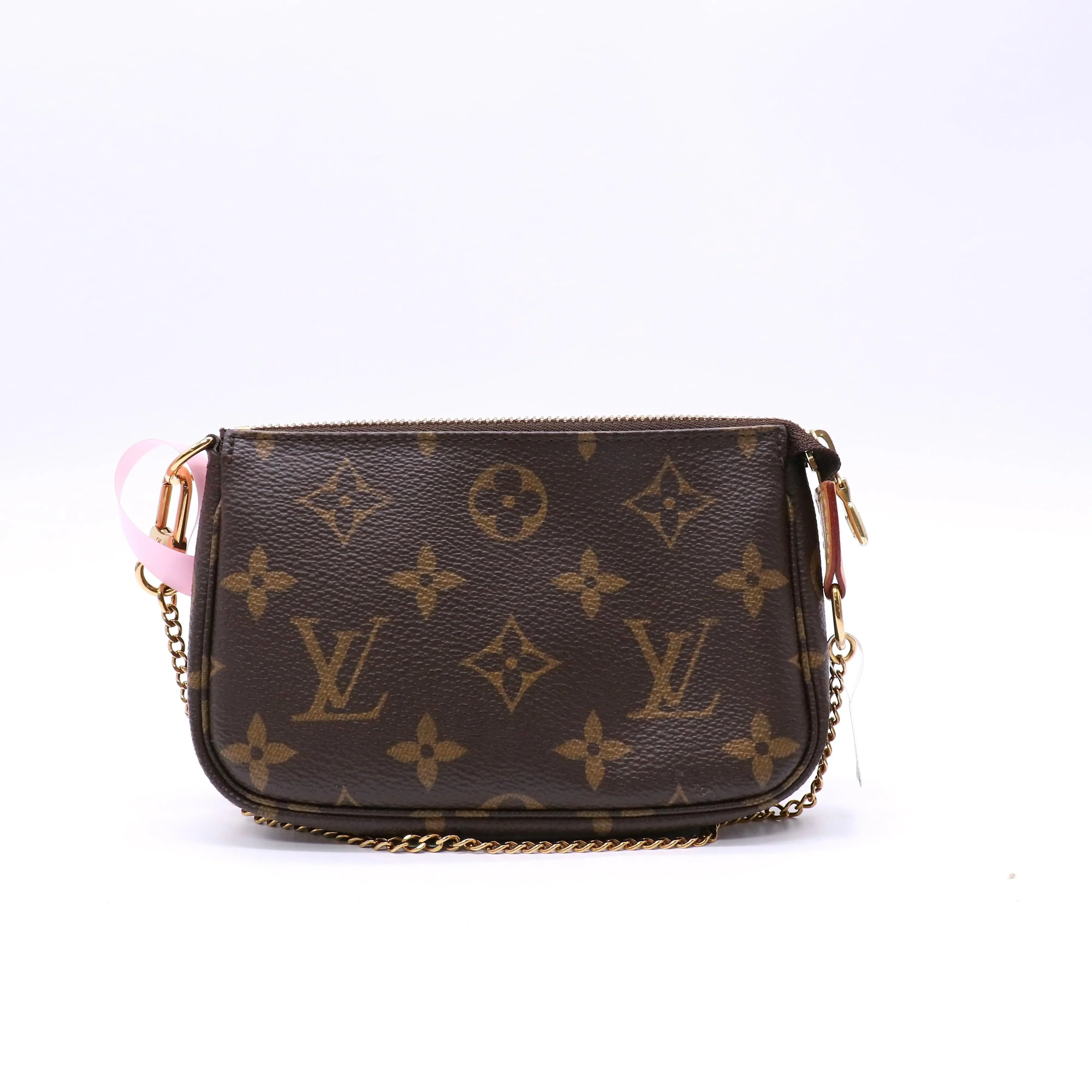 Pre-owned Louis Vuitton canvas Small Leather Goods Mini Pochette Accessoires Brown Pouch Twins LDJ4738