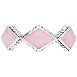 Tiffany Kay Studio Sterling Pink Opal Eternity Band Ring