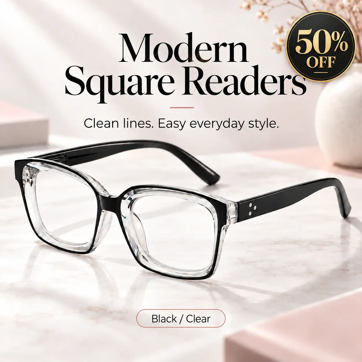 Unisex Progressive Reading Glasses, Photochromic Color Changing Lenses with Blue Light Filtering, Lightweight Square Frame for Reading and Computer Use