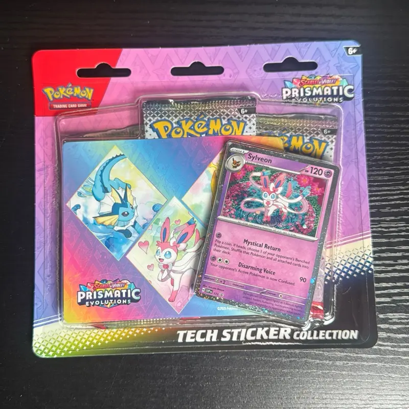 Pokmon Prismatic Evolutions Tech Sticker Collection - Sylveon & More -  Official Trading Card Game - 6+ Years - TikTok Shop