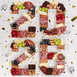 2026 Graduation Decorations Graduation Table Centerpieces 2026 Numbers Charcuterie Board Box 10" Serving Paper Tray for Kindergarten Preschool High School College Party Supplies