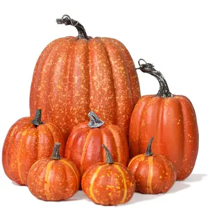 7pcs Thanksgiving Artificial Pumpkin Home Decoration Sets  Vegetables For Fall Decor