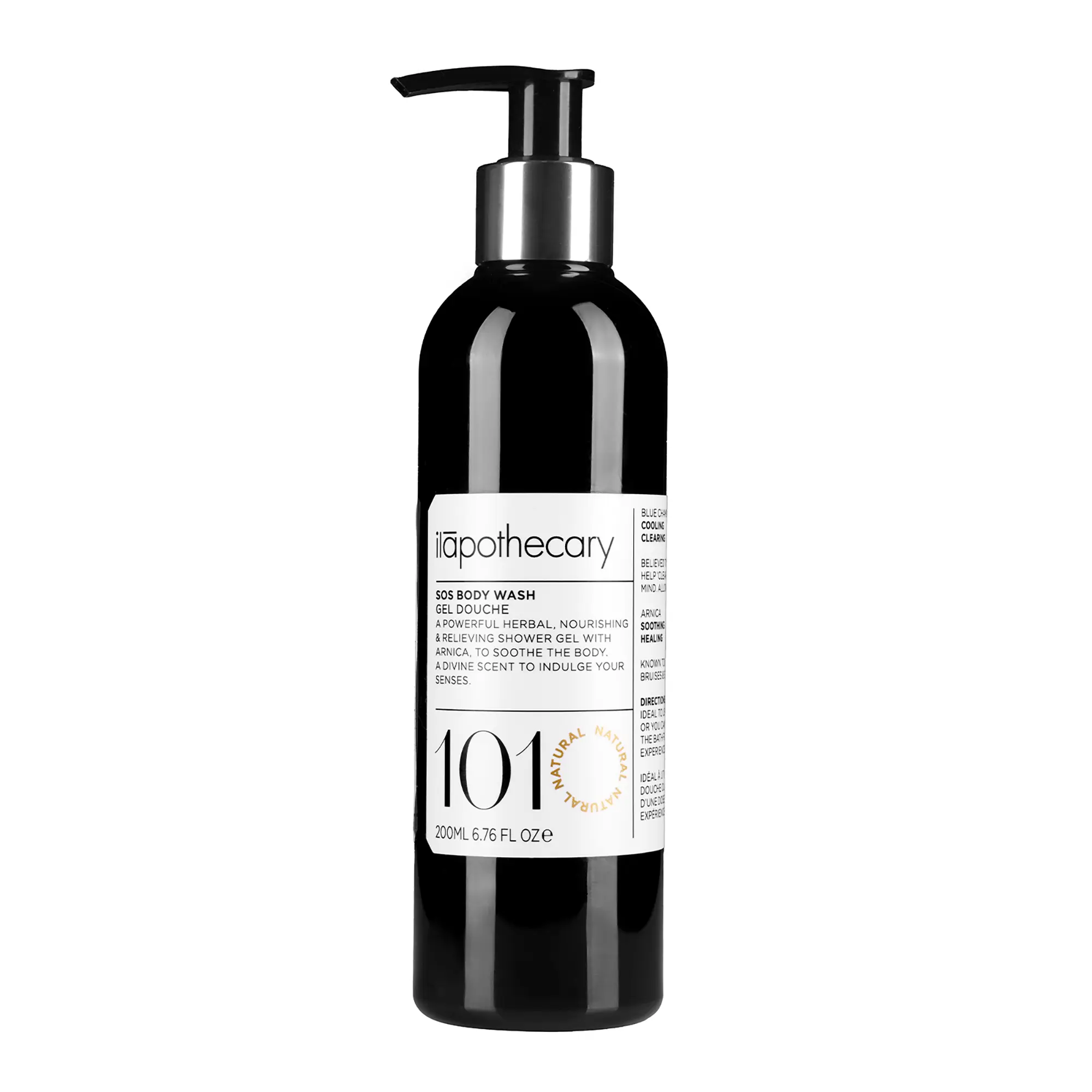 ilapothecary SOS Body Wash - Essential Oils, Herbal Shower Gel - Gluten Free Body Soap - Nourishes Skin - Alcohol and Gluten Free - 200 ml