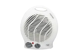vie air 1500w portable 2settings white home fan heater with adjustable thermostat