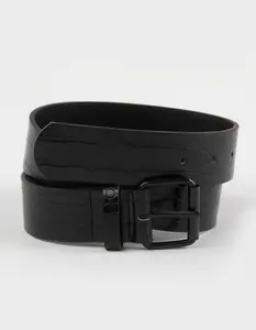 Embossed Faux Crocodile Belt