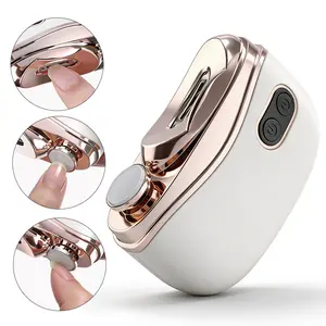 Electric Nail Clipper with LED Light, 2 Speed Automatic Nail Trimmer for Adults & Kids, Rechargeable 2-in-1 Nail Cutter with Nail Storage