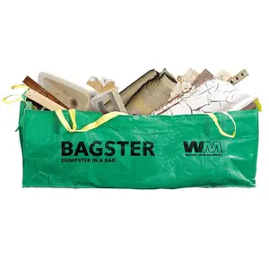 BAGSTER 3CUYD Dumpster in a Bag holds up to 3,300 lb, Green Container