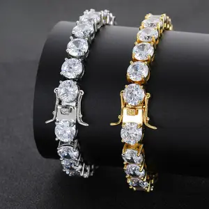 8mm Iced Out Tennis Bracelet| Micro Pave CZ Hip Hop Jewelry| Unisex Classic Bling Bling Accessory