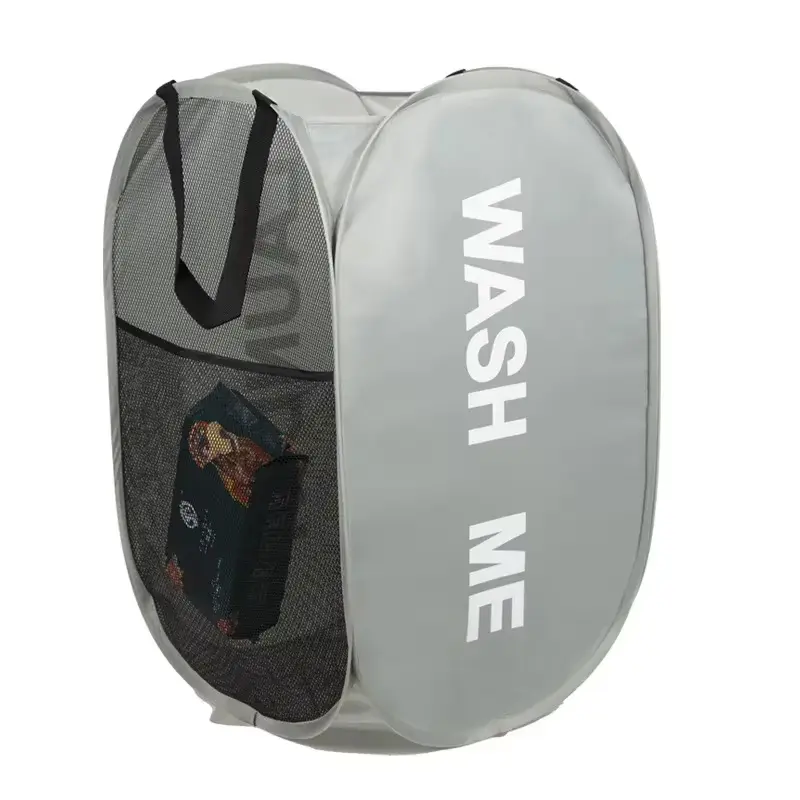 Collapsible Mesh Laundry Hamper with Handles – Pop-Up Laundry Basket for Kids & Adults, Portable Over Door Storage, Mesh Organizer for Clothes, Toys & Household Items