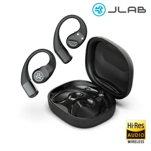 JLab Epic Open Sport Earbuds Hi-Res Audio 30+ Hr Playtime Open-Ear Design Bluetooth 5.4 Multipoint Wireless Charging IP55 2-Year Warranty - Chargeable