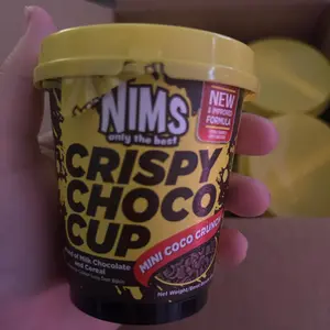 NIMS 2.1 oz Crispy Choco Cup, Assorted Flavors, Chocolate and Cereal, Ready to Eat, 2 Mini, Snack