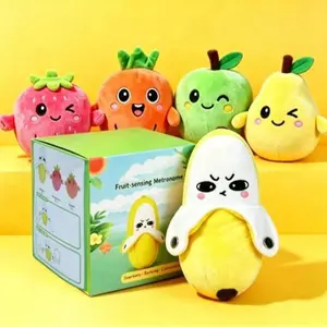 SnugPlay Interactive Music Plush Toy Set – Banana, Strawberry & Carrot Electric Plush Toys for Parent-Child Interaction, Couples & Friends Prank Toy, Valentines Day & Easter Party Fun Gift for Kids & Adults stuffed animals cute girly gifts