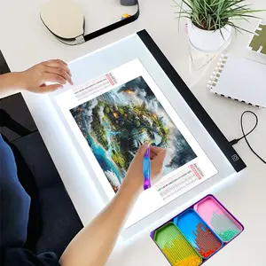 Portable Drawing Light Board, Durable Drawing Pad for Diamond Painting and Sketching, Handcraft Copy Board for Game Learning, Ideal for Art Design and Calligraphy