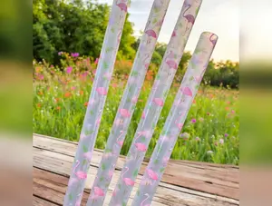 Clear Flamingo Straw (40oz Tumbler)
