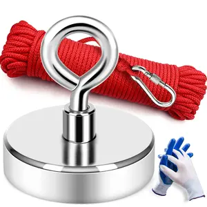 Large Magnet Fishing Kit with 500Lbs(227KG) Pulling Force Neodymium Fishing Magnets for Fishing and Lifting