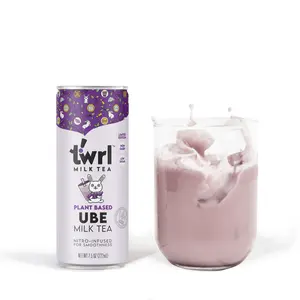 Twrl Milk Tea - Ube Milk Tea - Special Edition 12 Pack - Autumn Moon Festival Edition - Plant-based - Caffeine Free - Single Origin Tea