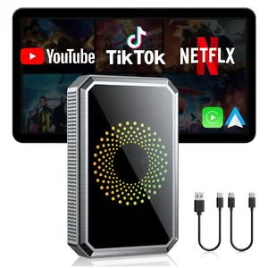【CHECK COMPATIBILITY】LAMTTO Wired CarPlay to Wireless Adapter with Android Entertainment System for Netflix/YouTube/TikTok - ONLY for Wired CarPlay/AA Vehicles | No Mods Needed | Summervibes