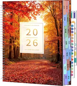 2026 planner Weekly and Monthly Jan 2026-Dec 2026 Hardcover Hourly Daily Planners for Women 26 Calendar Planner with Stickers Spiral Bound Yearly Agenda, 8.5 x 11