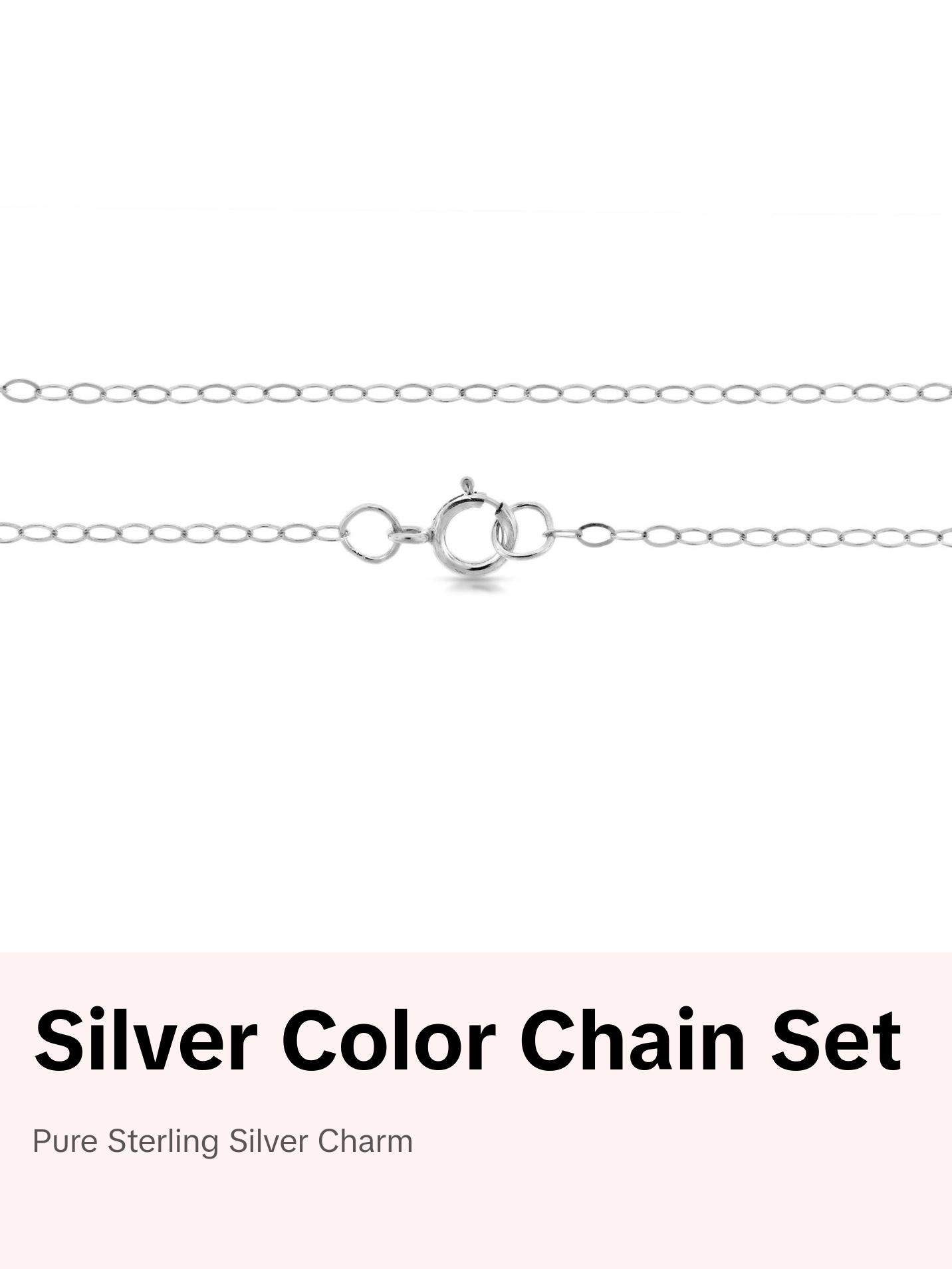 Sterling Silver 2.2x1.7mm 18" Flat Cable Chain with Spring Ring Clasp - 1pc