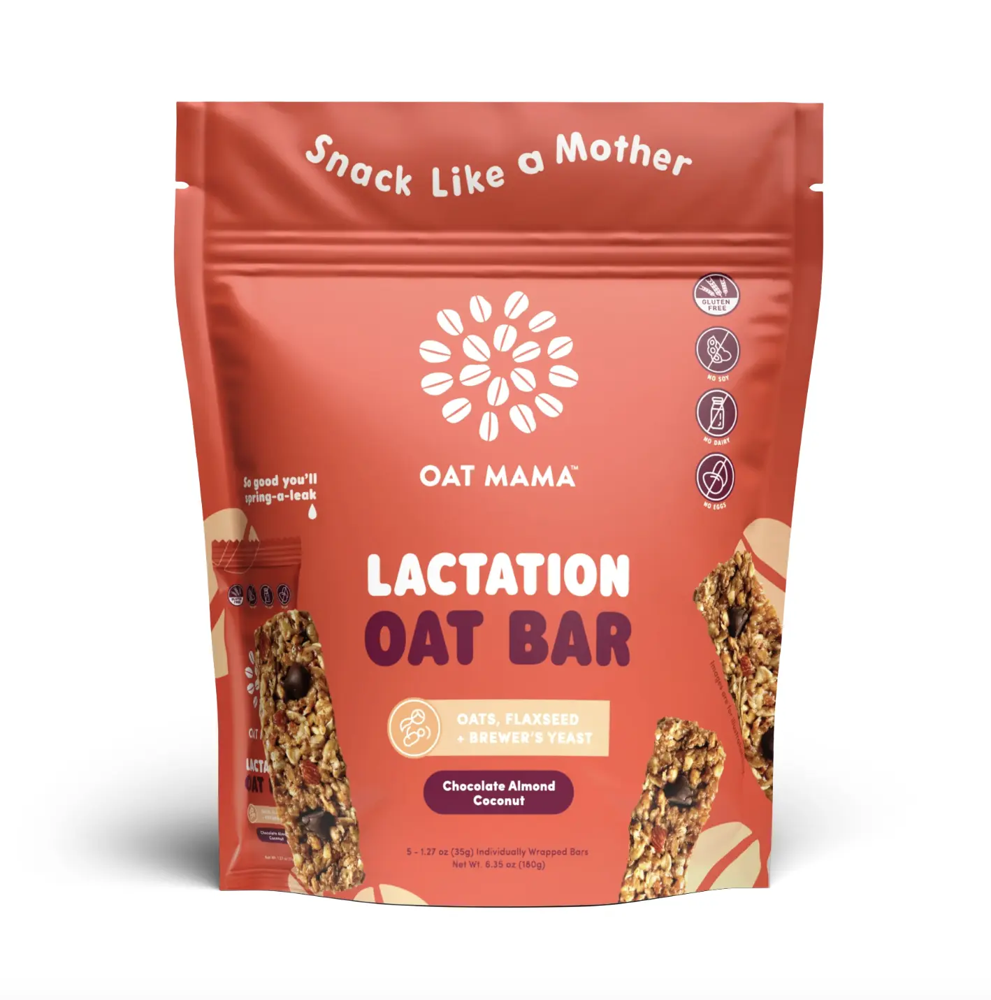 Chocolate Almond Coconut Oat Lactation Bar